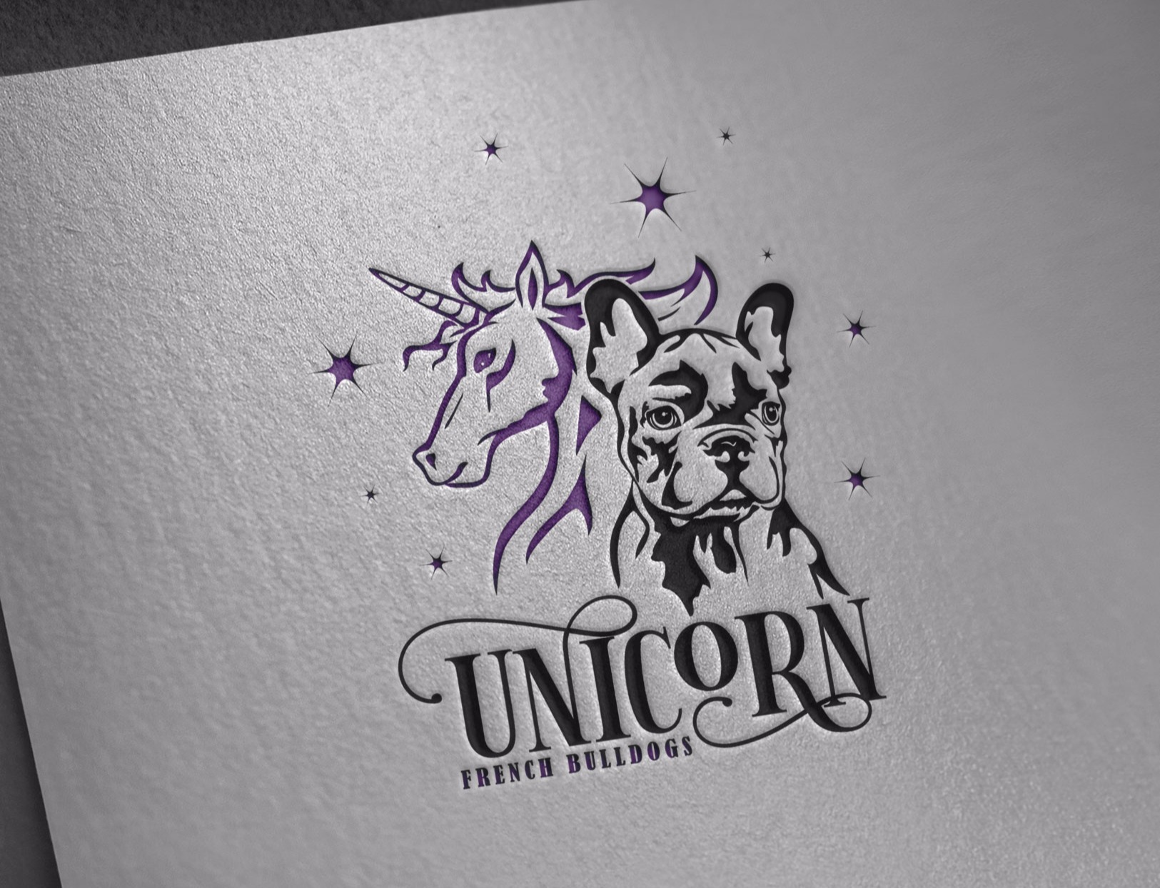 Unicorn French Bulldog kennel logo